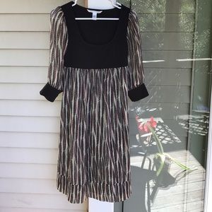 Brown DVF peapod dress
