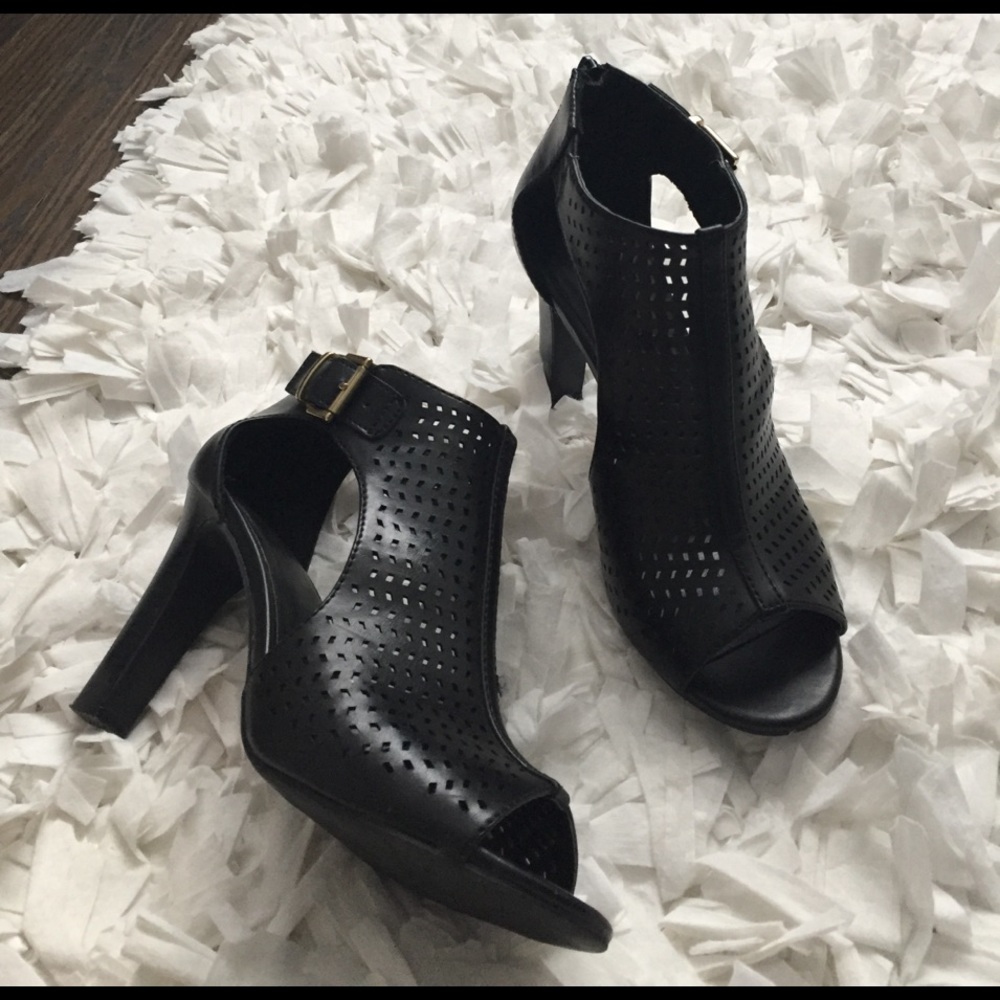 Black Cut Out Booties