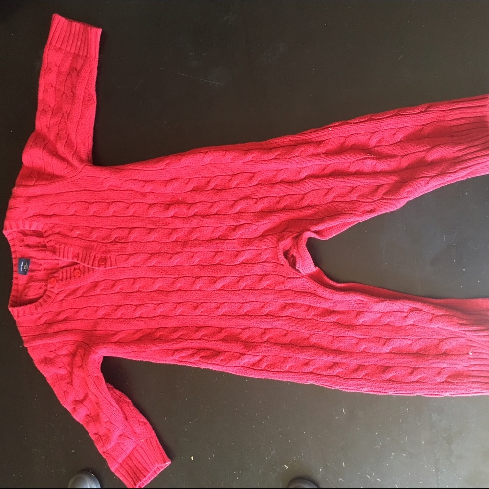 Red sweater one piece