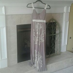 Light brown Maxi dress with print