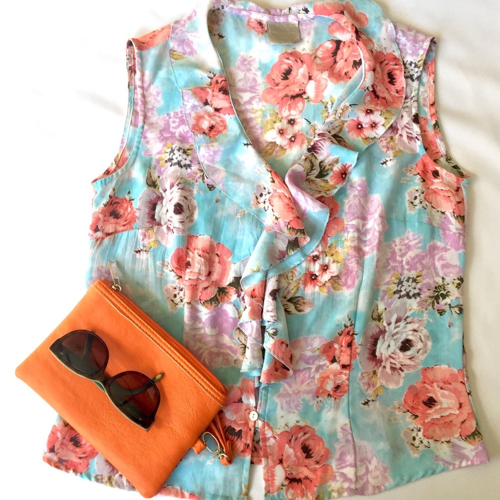 B.Moss TAILOR Button Down Top.