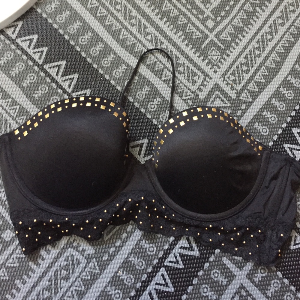 Pink Victorias Secret 34D strapless bra halter top
