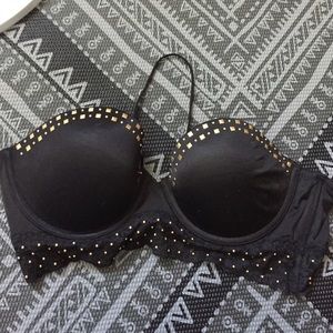 Pink Victorias Secret 34D strapless bra halter top