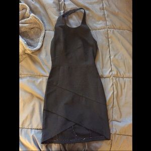 Black halter dress