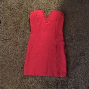 Red Strapless Dress