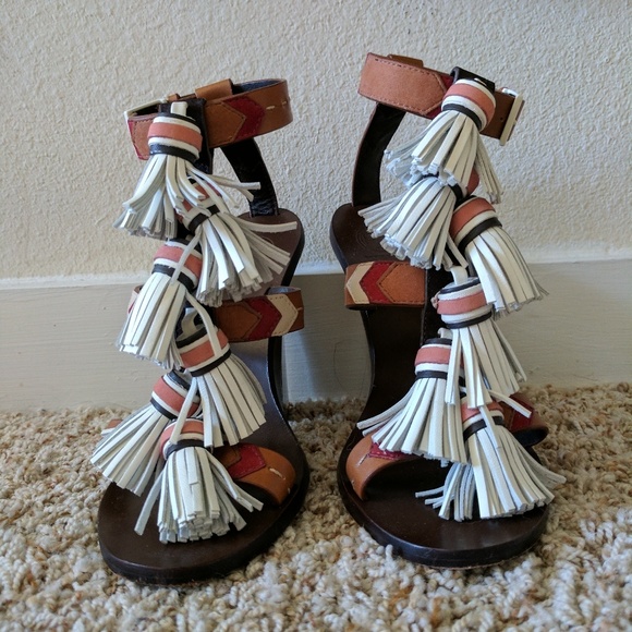 Tassled Boho Heels - Picture 2 of 6