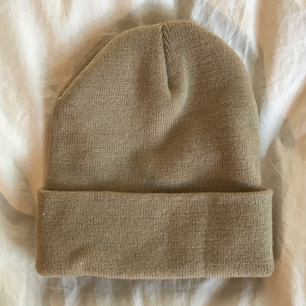tan beanie