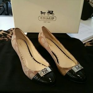 Authentic Coach Wedge Shoes  w/ box sz 8