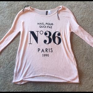 H&M Light Pink Sweater (gently used)