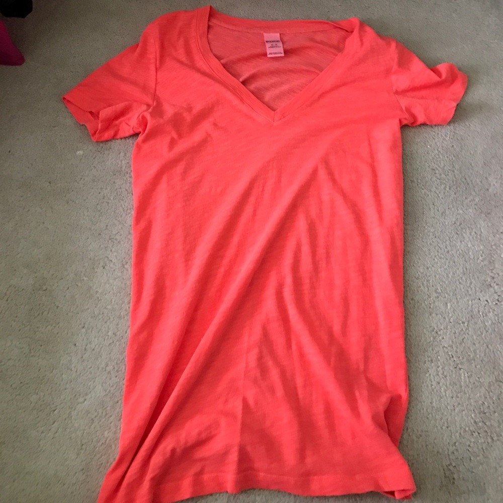 Short sleeve neon pink sleep shirt