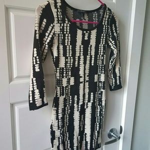 Black and cream dress