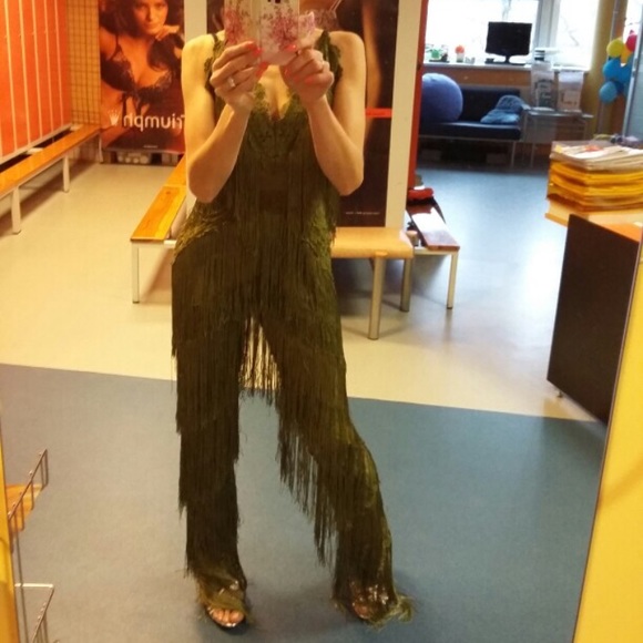 New Fringe olive jumpsuit - Picture 4 of 7