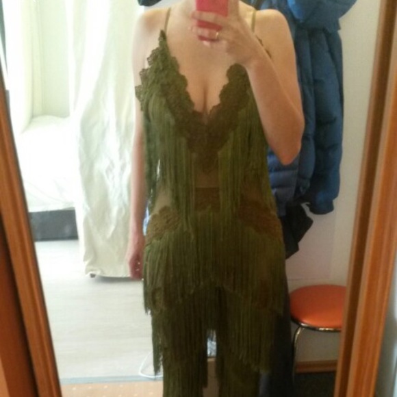 New Fringe olive jumpsuit - Picture 5 of 7