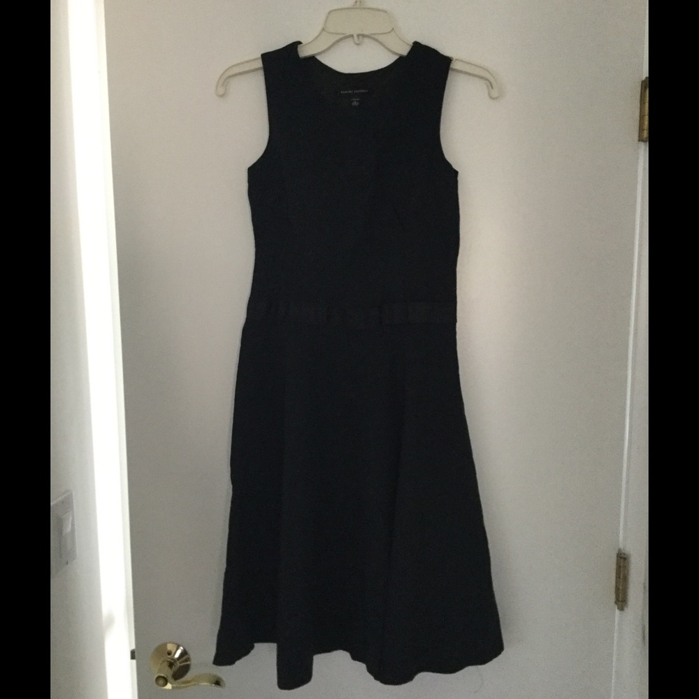 Banana republic navy blue stretch wool dress