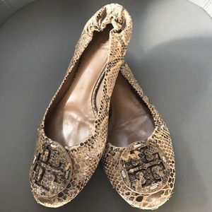 Tory Burch snakeskin flats