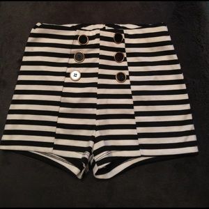 High waisted sailor shorts