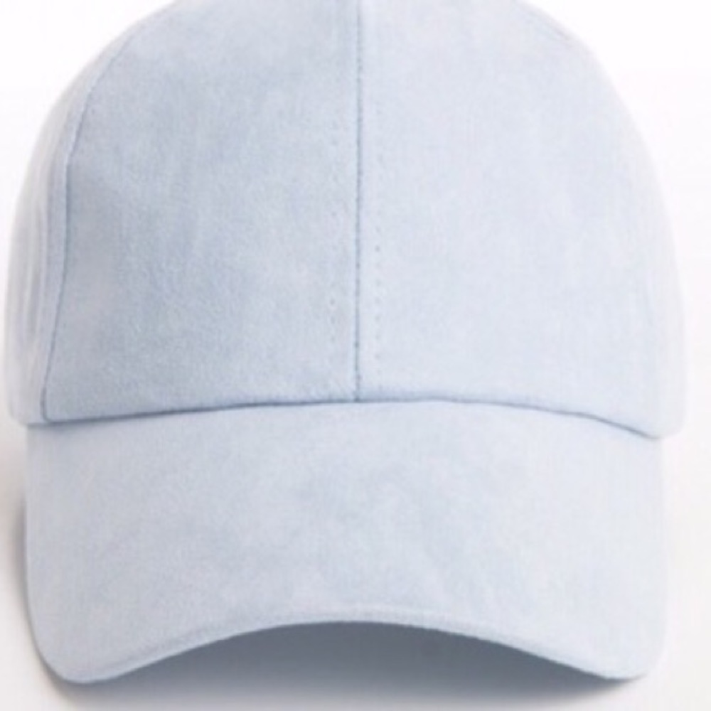 Faux Suede Baseball Cap-Blue - Picture 2 of 5
