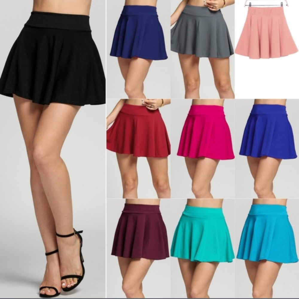 Hot pink flowy mini skirt
