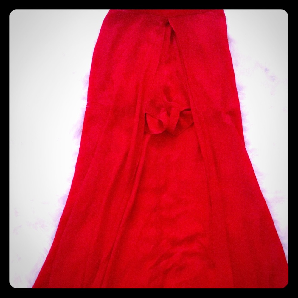 Shorts with maxi dress attached