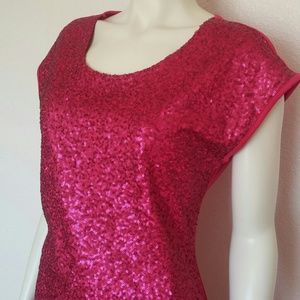 Pink sequence party dress