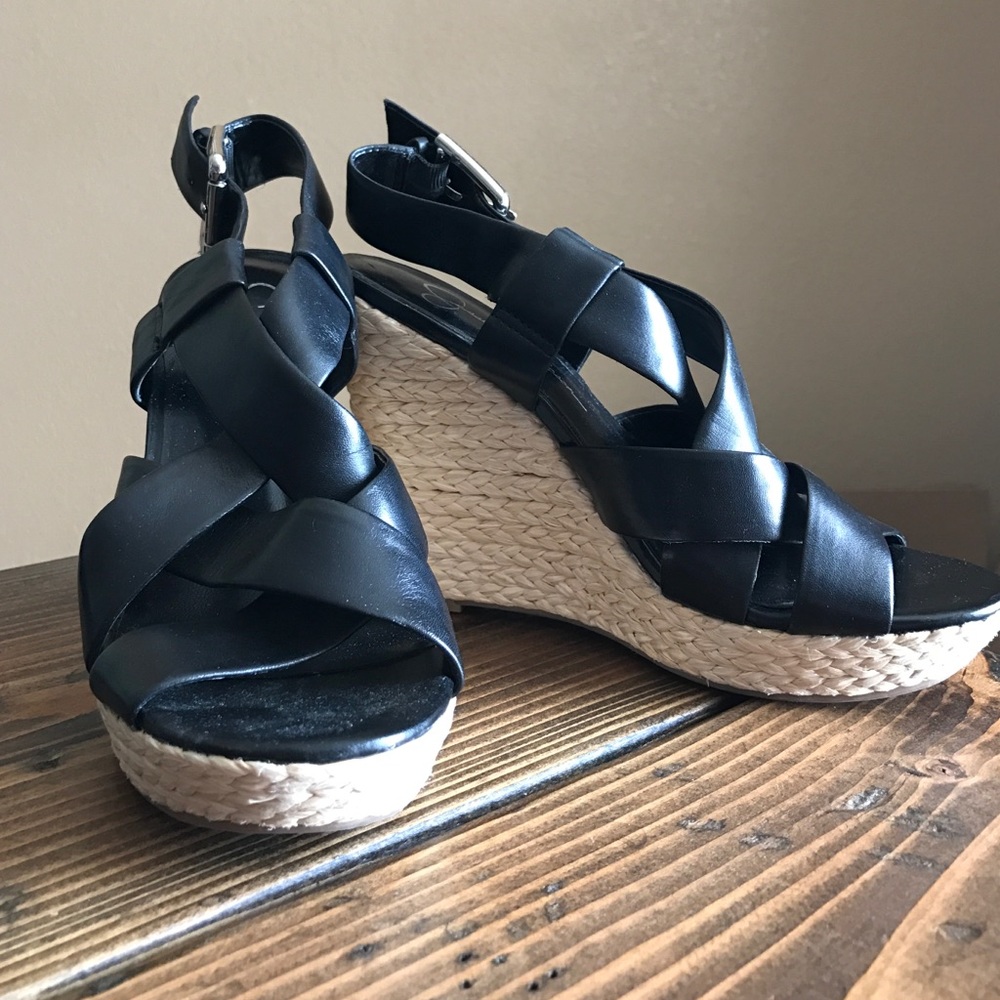 Strappy sandal wedges