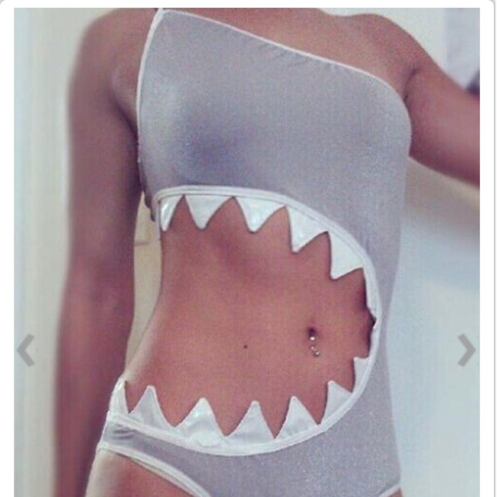 Shark one piece swim suit