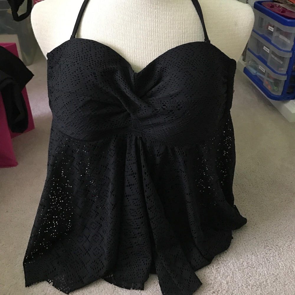 Black tankini swimsuit