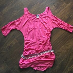 Cute Peep Shoulder Top