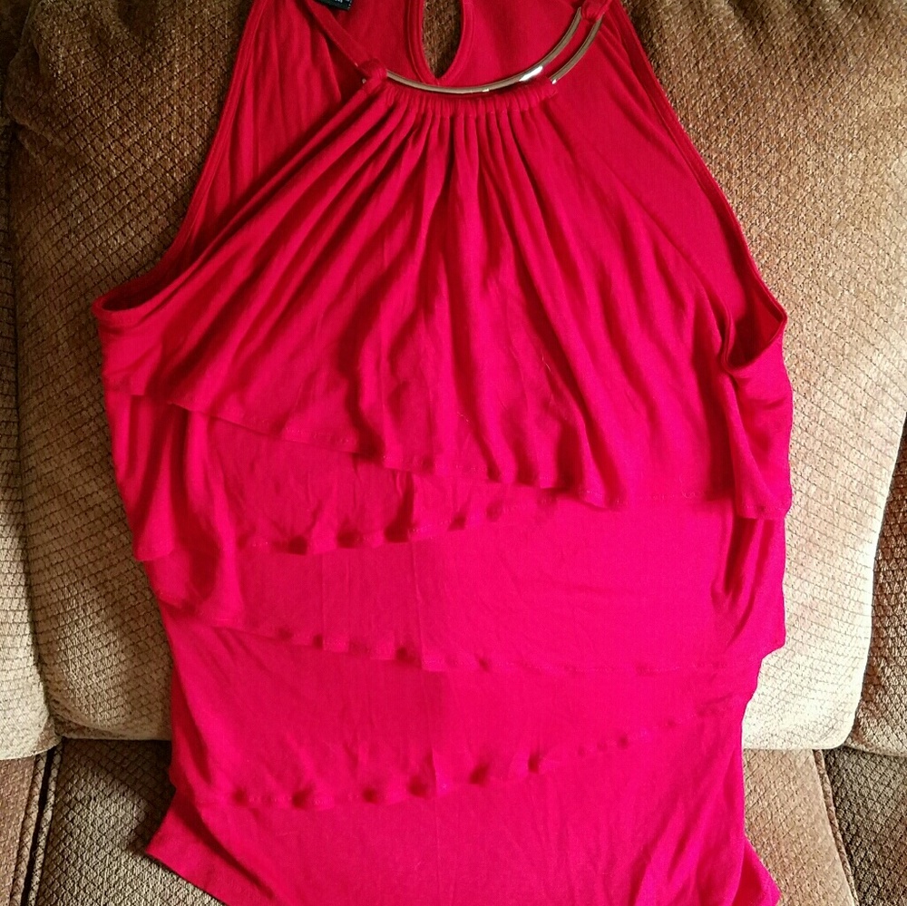 INC red knit top size XL