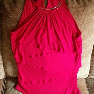 INC red knit top size XL