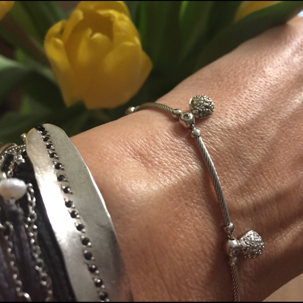 🍃🌷Philippe Charriol diamond white gold bracelet