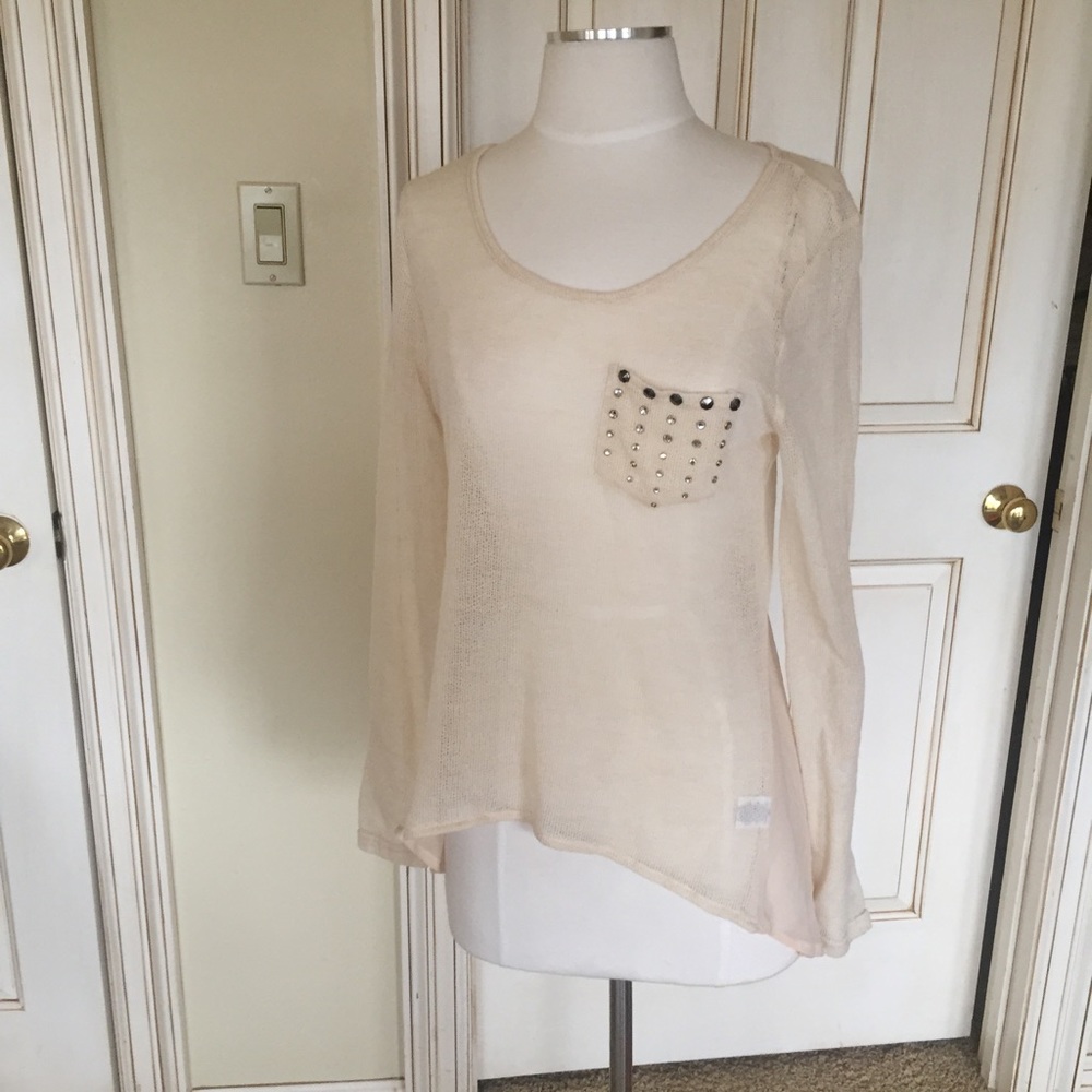 See through knit top