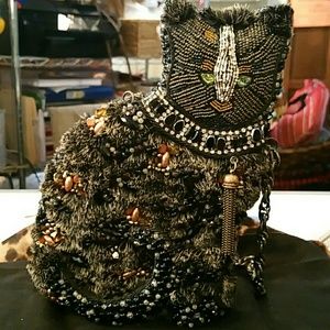 Beaded Mary Frances Cat Purse