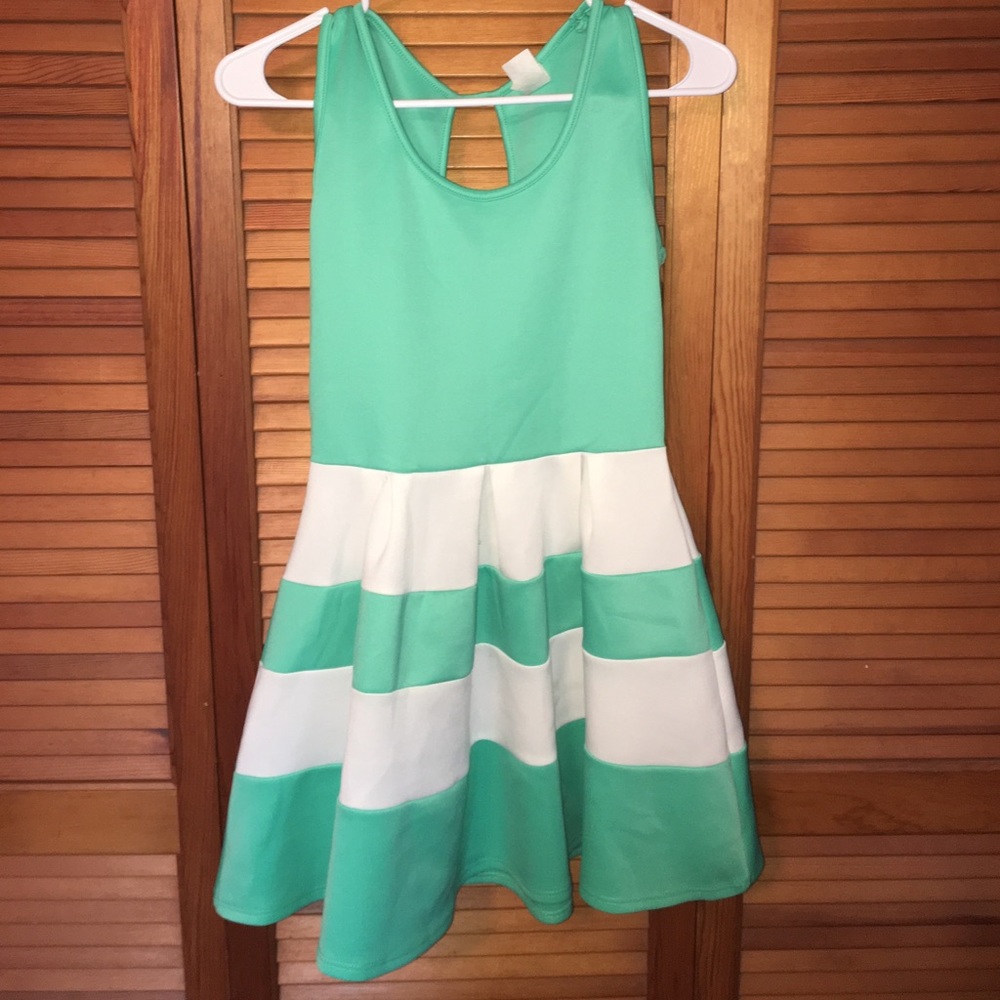 Mint and White Spring Dress