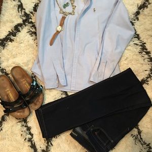 Ladies Slim Fit Ralph Lauren Oxford Cloth Shirt