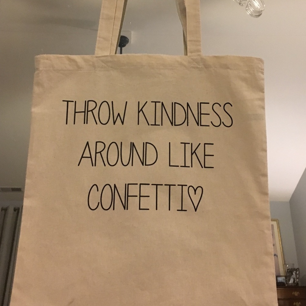 Throw kindness around ❤ tote bag.
