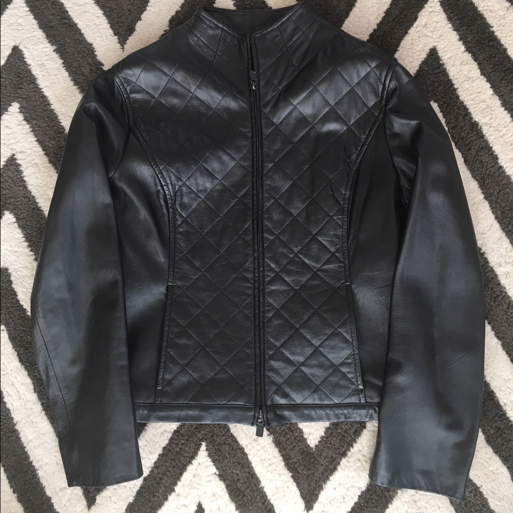 Black leather Etcetera jacket