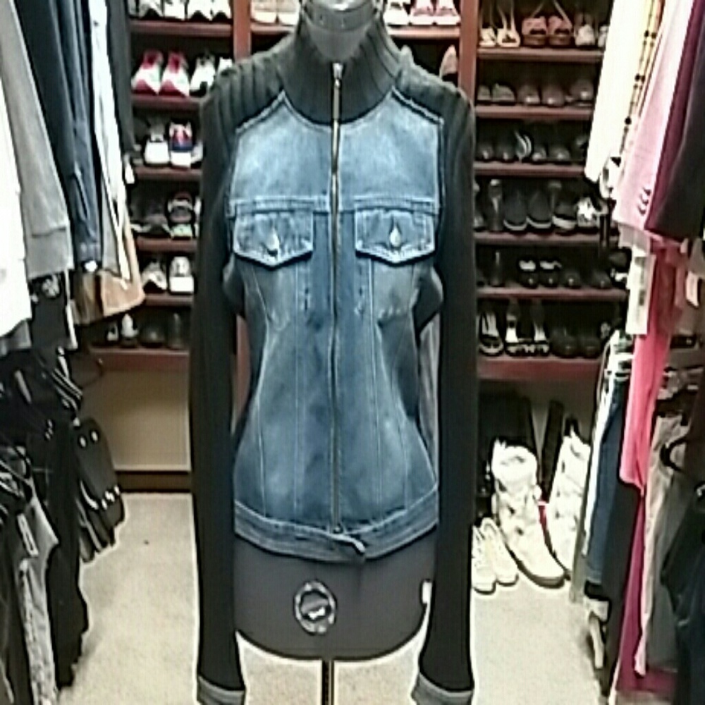 Denim/sweater jacket