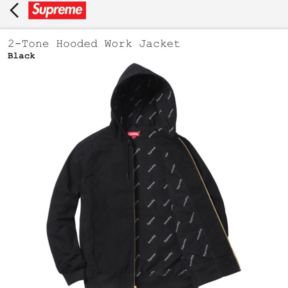 💧SOLD💧 SUPREME 2-TONED HOODED WORK JACKET