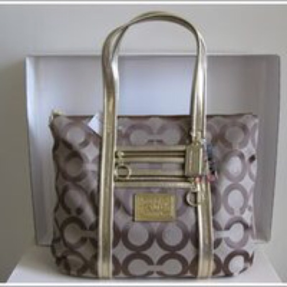 Metallic Coach handbag