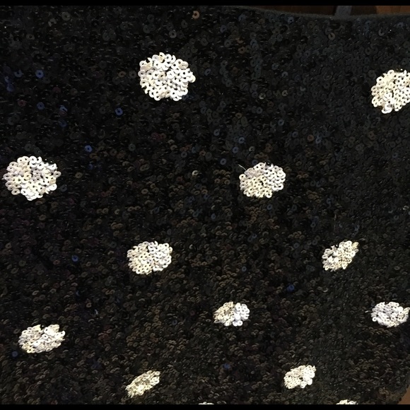 J Crew sequin black polka dot top - Picture 4 of 4