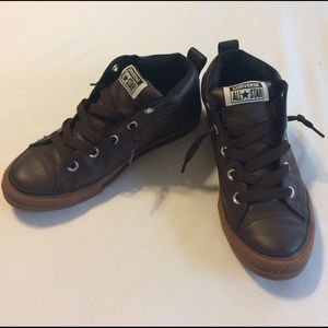 Brown Leather Converse