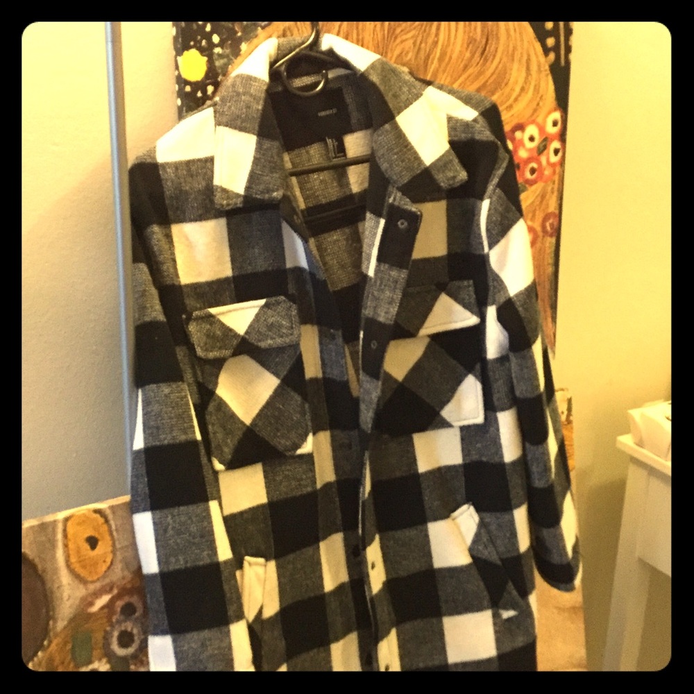 Black and white coat