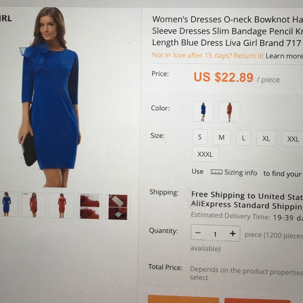 Plus size Blue a Dress