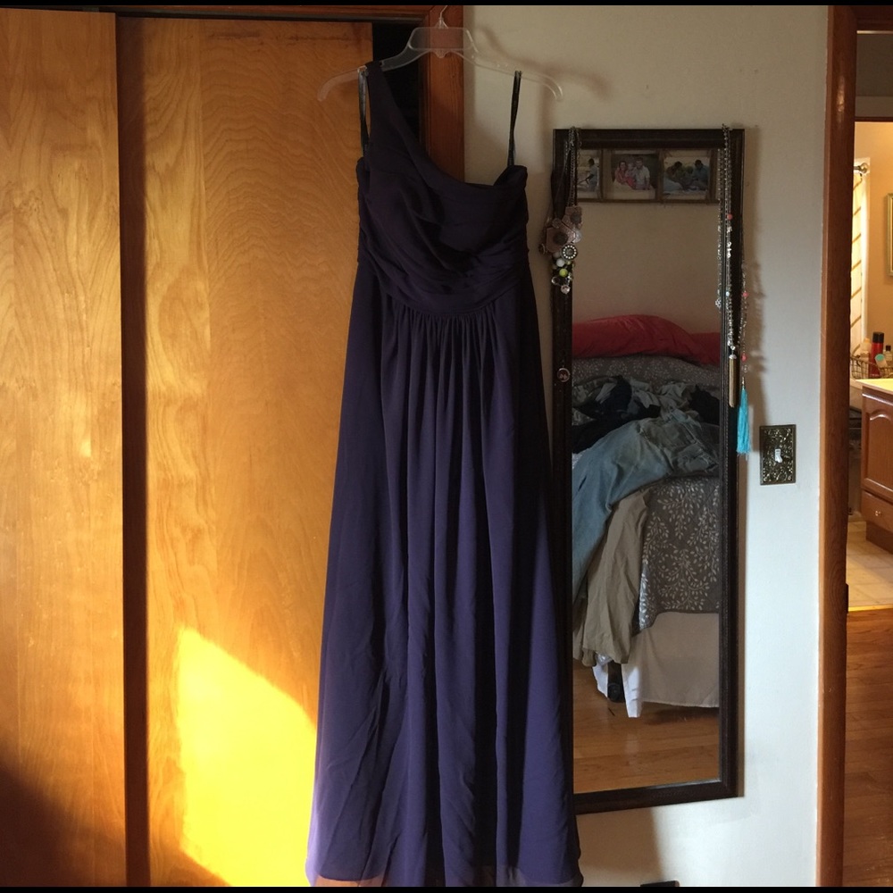 Dark plum bridesmaid dress