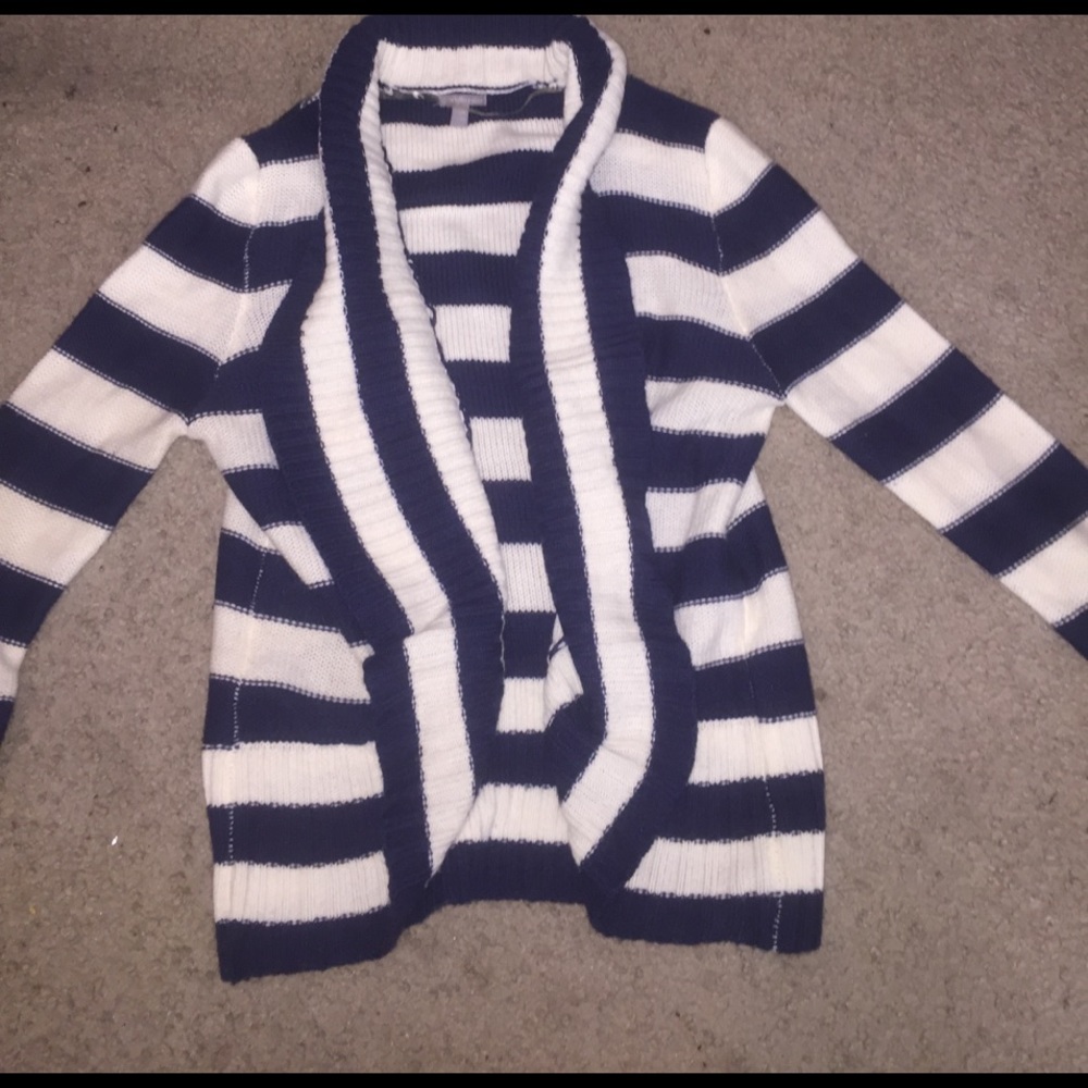 Charlotte Russe cardigan sweater ( Navy & White )