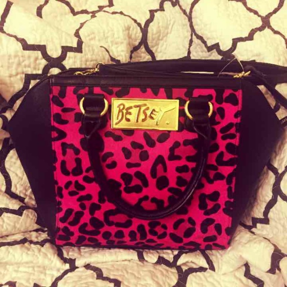 Betsey Johnson cowhide purse