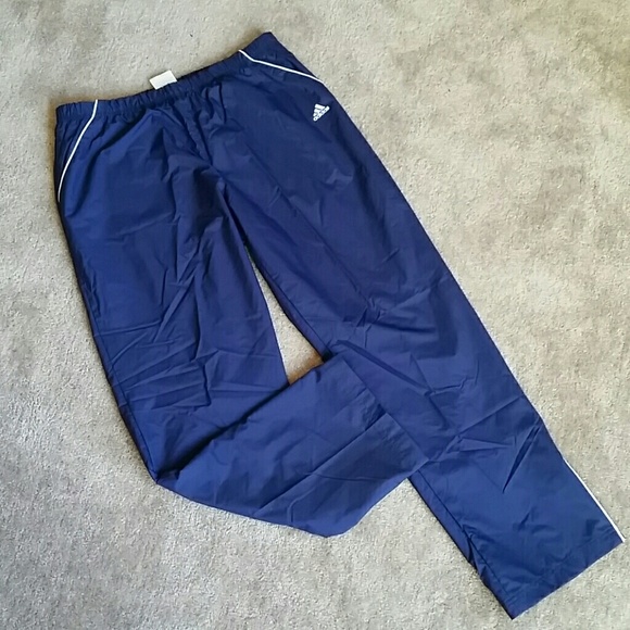 adidas blue windbreaker pants