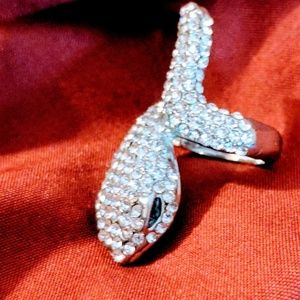Crystal snale ring size 5.5