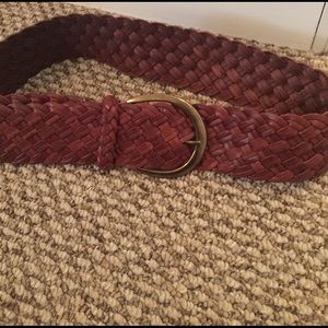 Wide Braided Leather Belt